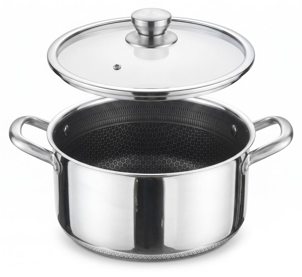 Kochtopf 2 L Ø 20 cm – Edelstahl Induktion Topf mit Produktbild 