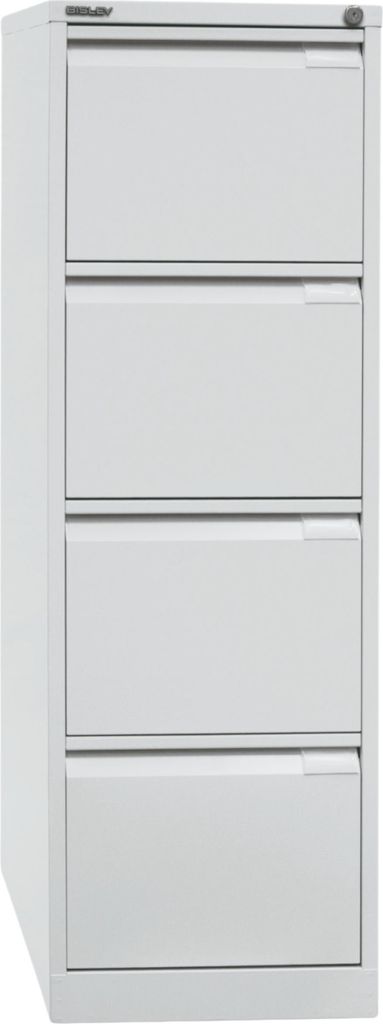 Bisley Hängeregistratur Schrank - 4 Schübe - Farbe: Lichtgrau