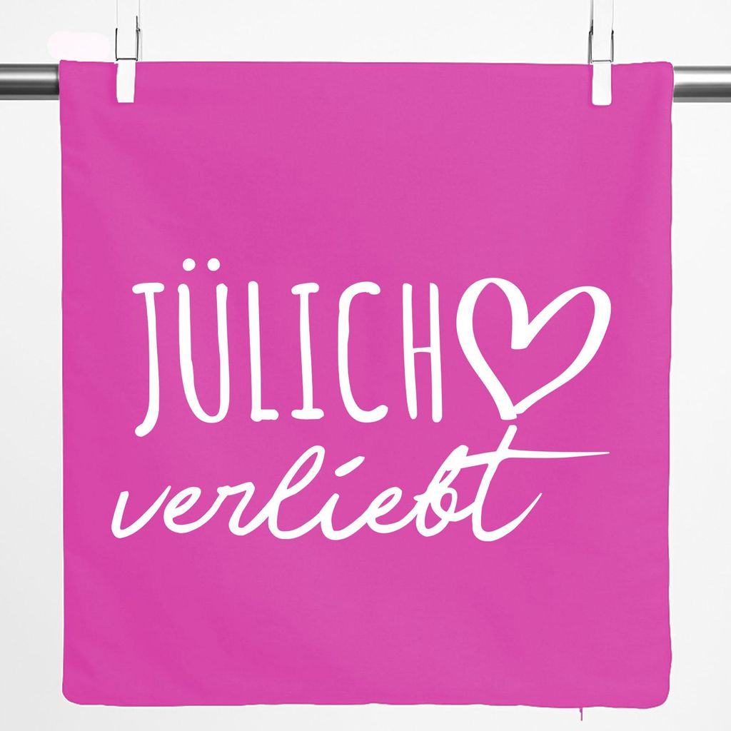 Huuraa Kissenbezug Jülich verliebt 40x40cm Fuchsia Produktbild 