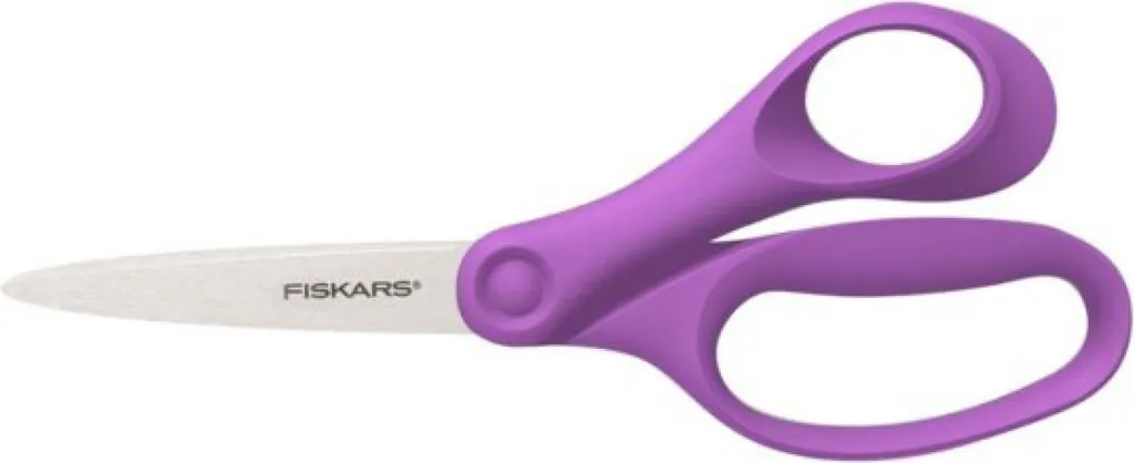 Ciseaux d'écolier Fiskars violet 180mm : découpe précise et ergonomique