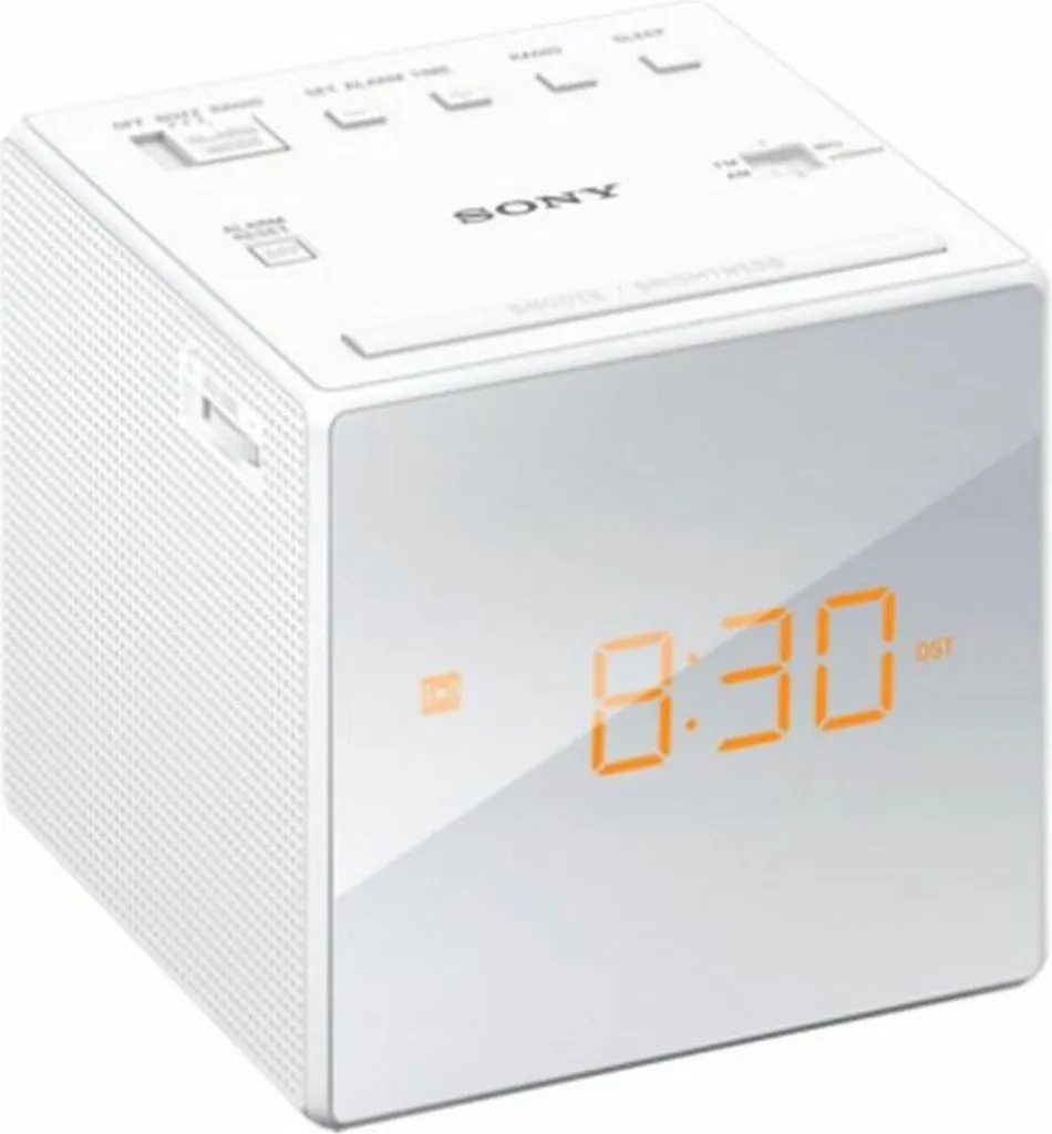 Réveil Sony ICFC1W LED - Ne Ratez Plus l'Heure grâce à la Pile de Secours Incluse