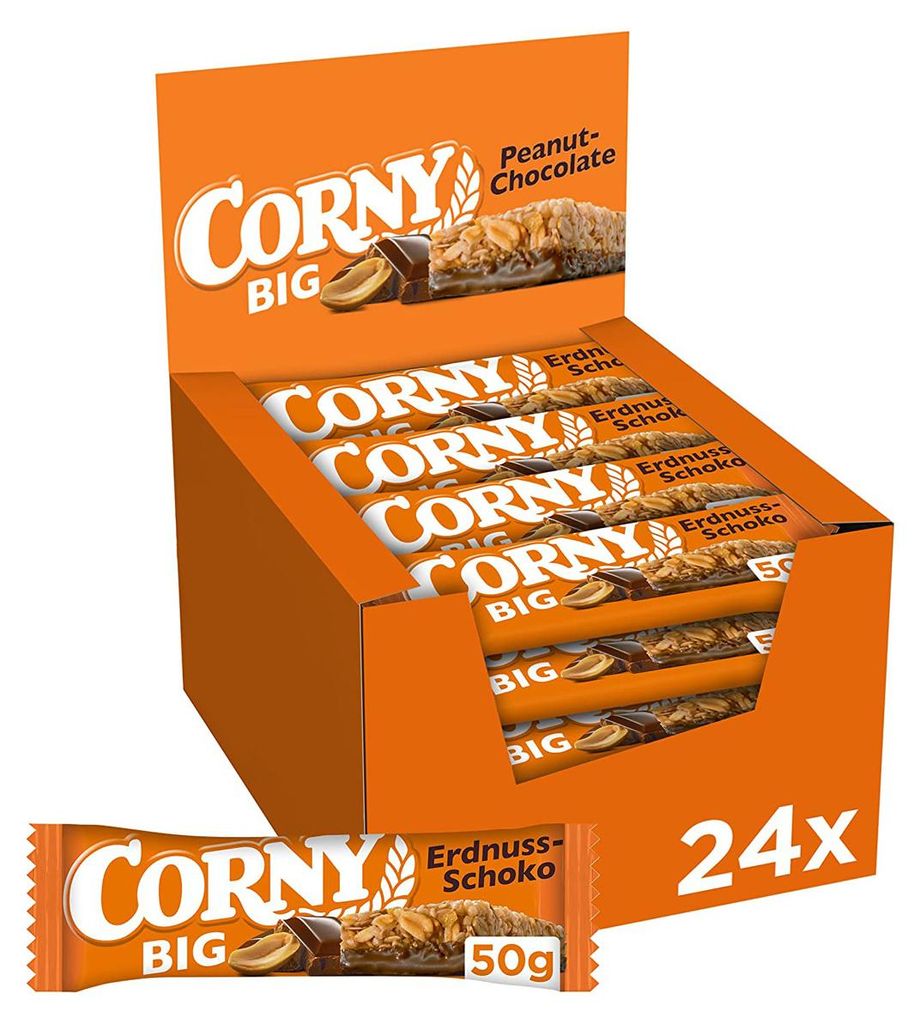 Barretta di cereali Corny Big Peanut al cioccolato con Immagine del prodotto 