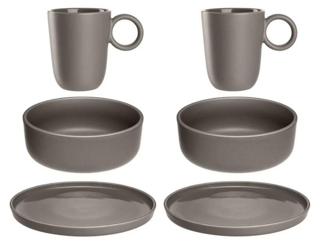 Leonardo Geschirr-Set Roma Taupe (6-teilig) Produktbild 