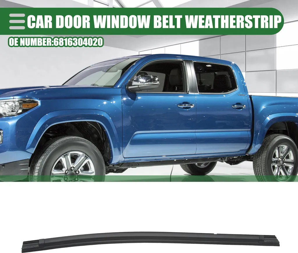 Joint fenêtre arrière gauche Toyota Tacoma noir en caoutchouc souple