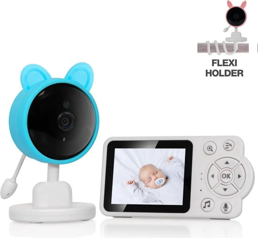 Écoute-bébé Numérique N3 EVOLVEO Bleu - Vidéophone pour Jeunes Parents