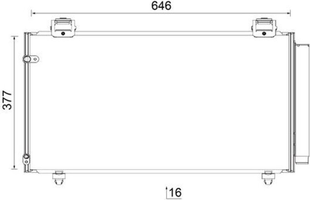 MAHLE AC 797 000S Kondensator Klimaanlage Klimakondensator für TOYOTA COROLLA (ZZE12, NDE12, ZDE12) +Trockner