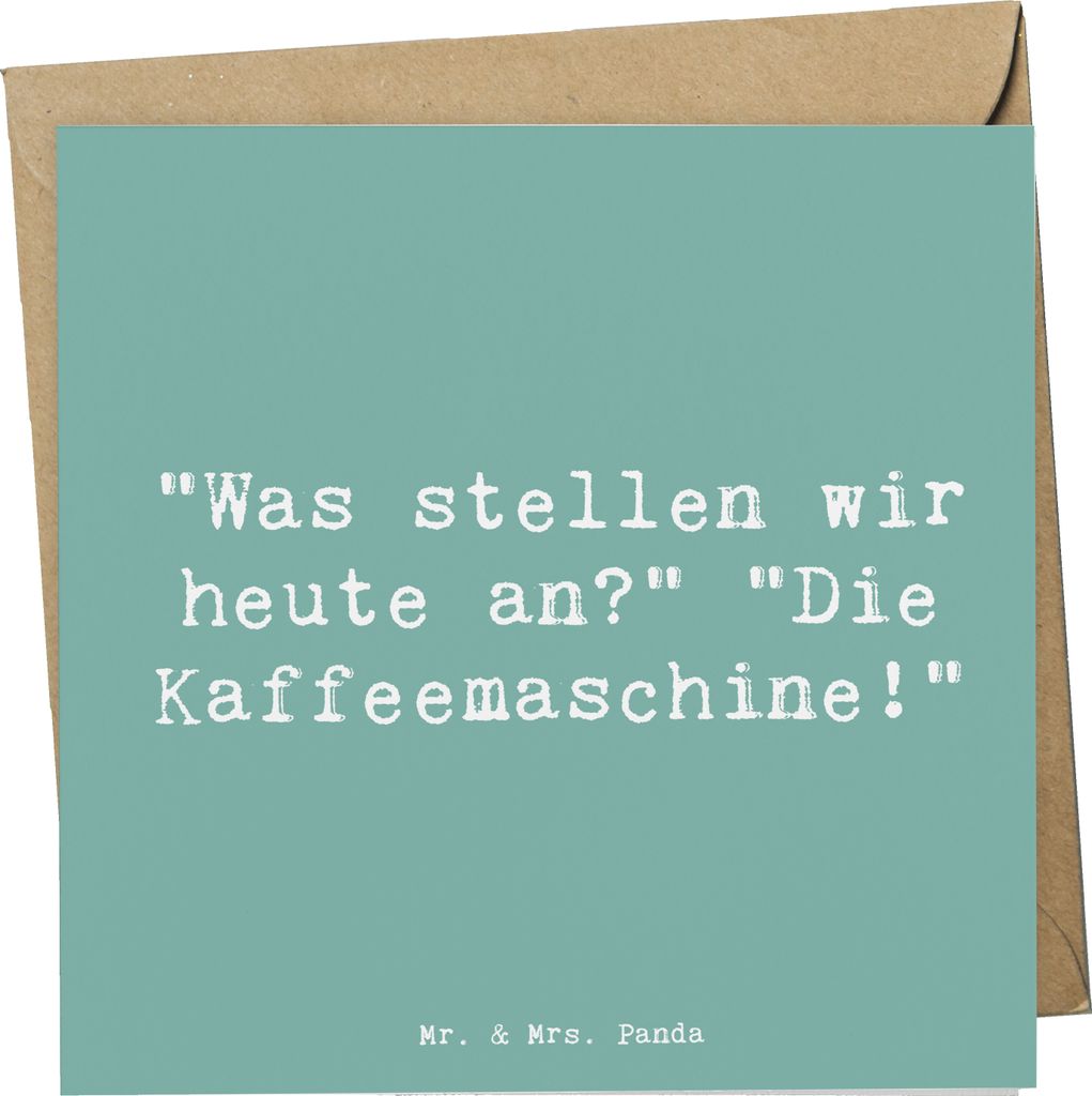 Mr. & Mrs. Panda Grußkarte Spruch Freude am Morgen - Meeresbrise - Geschenk, schenken, Stimmungen, Glückwunschkarte, anlasskarte, doppelkarte, St...