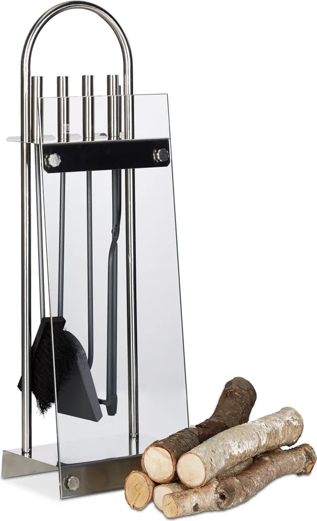 Set Camino Relaxdays 5 Pezzi Acciaio Inox | Accessori Moderni Offerta