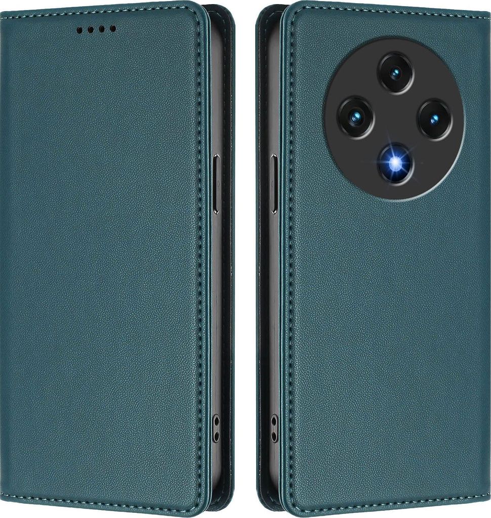 Handyhülle für Umidigi G100, Kunstleder Klapphülle Stoßfeste Magnetische Hülle mit Ständer Grün