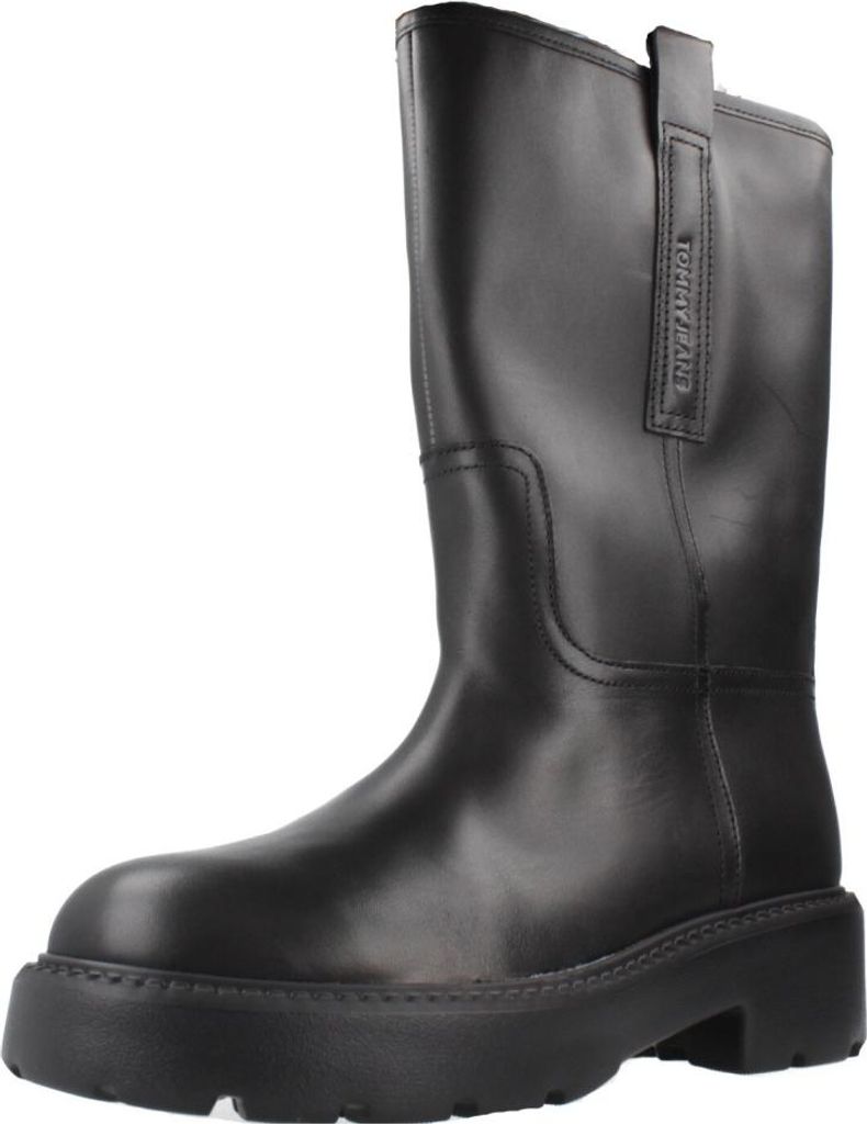 TOMMY JEANS TJW LEATHER MID TUBULAR Schwarz