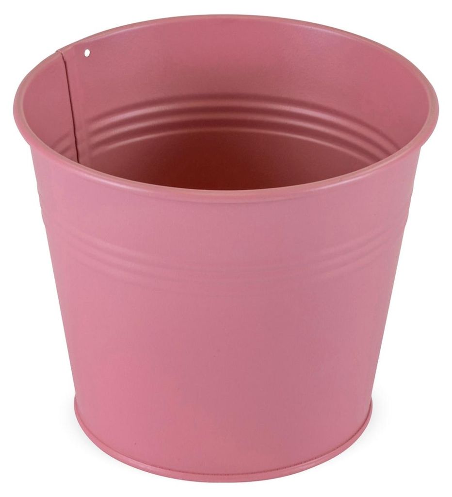Vaso da fiori in metallo rosa 14 x 13 cm Immagine del prodotto 
