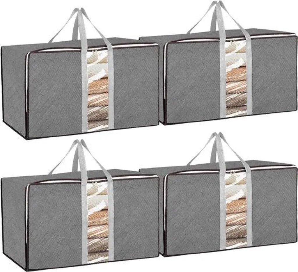 Housse de coussin de jardin grise avec fermeture éclair pour rangement