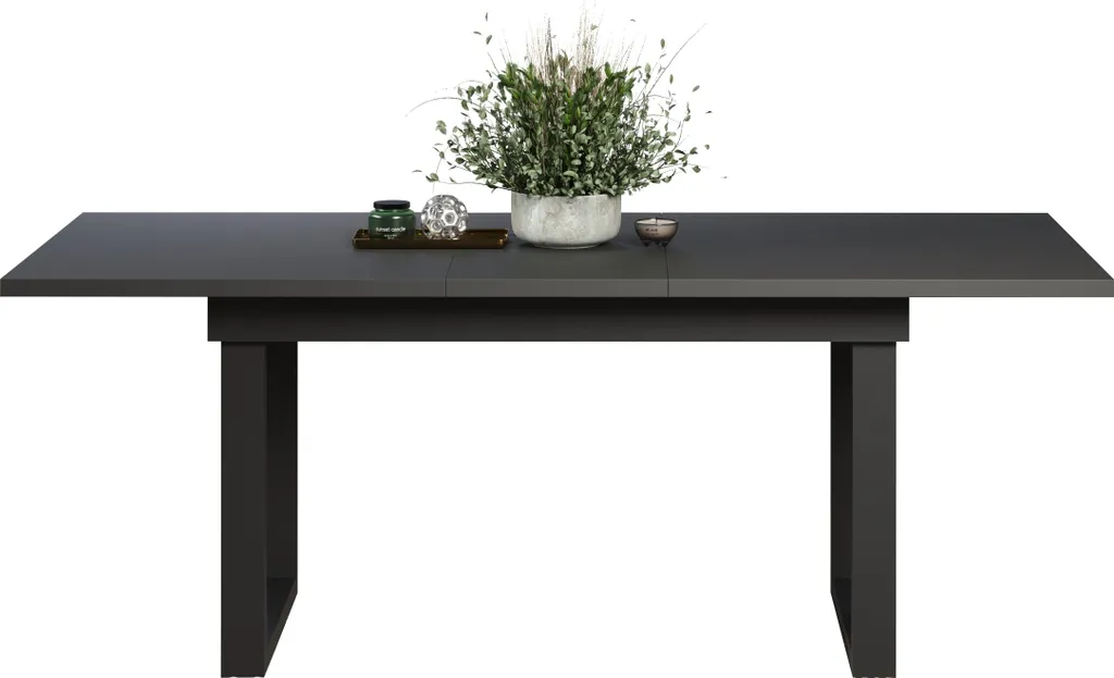 Table de Repas avec Rallonge Anthracite UniversalS Plateau Résistant - 10