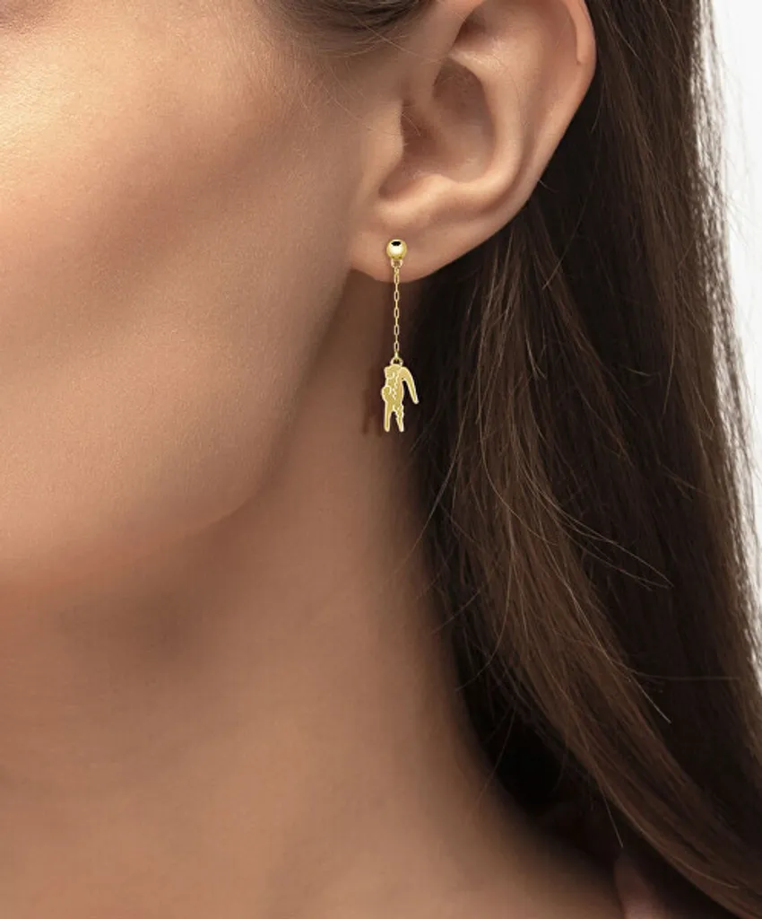 Boucles d'oreilles plaquées or pendentif crocodile Crocodile 2040472