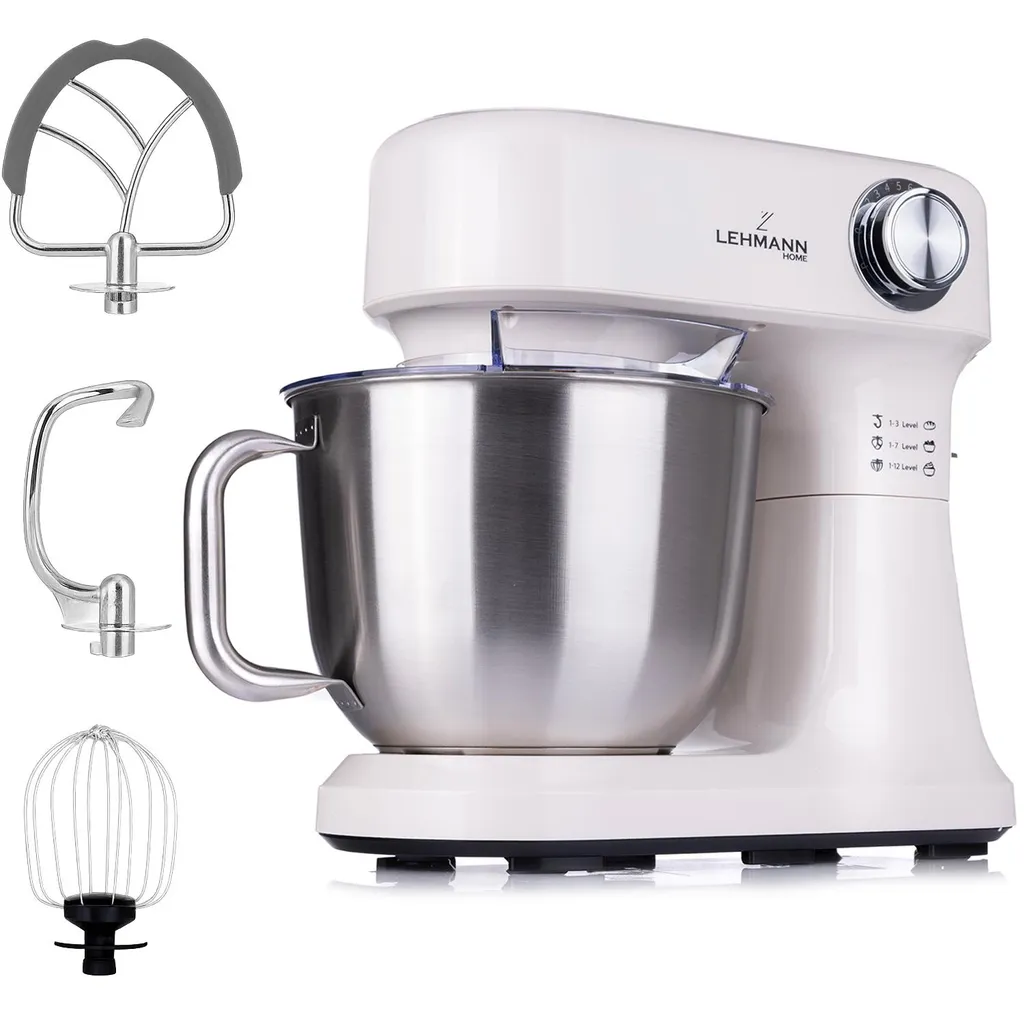 Robot cuisine pour pâtisserie et pain LEHMANN bol 5 litres beige
