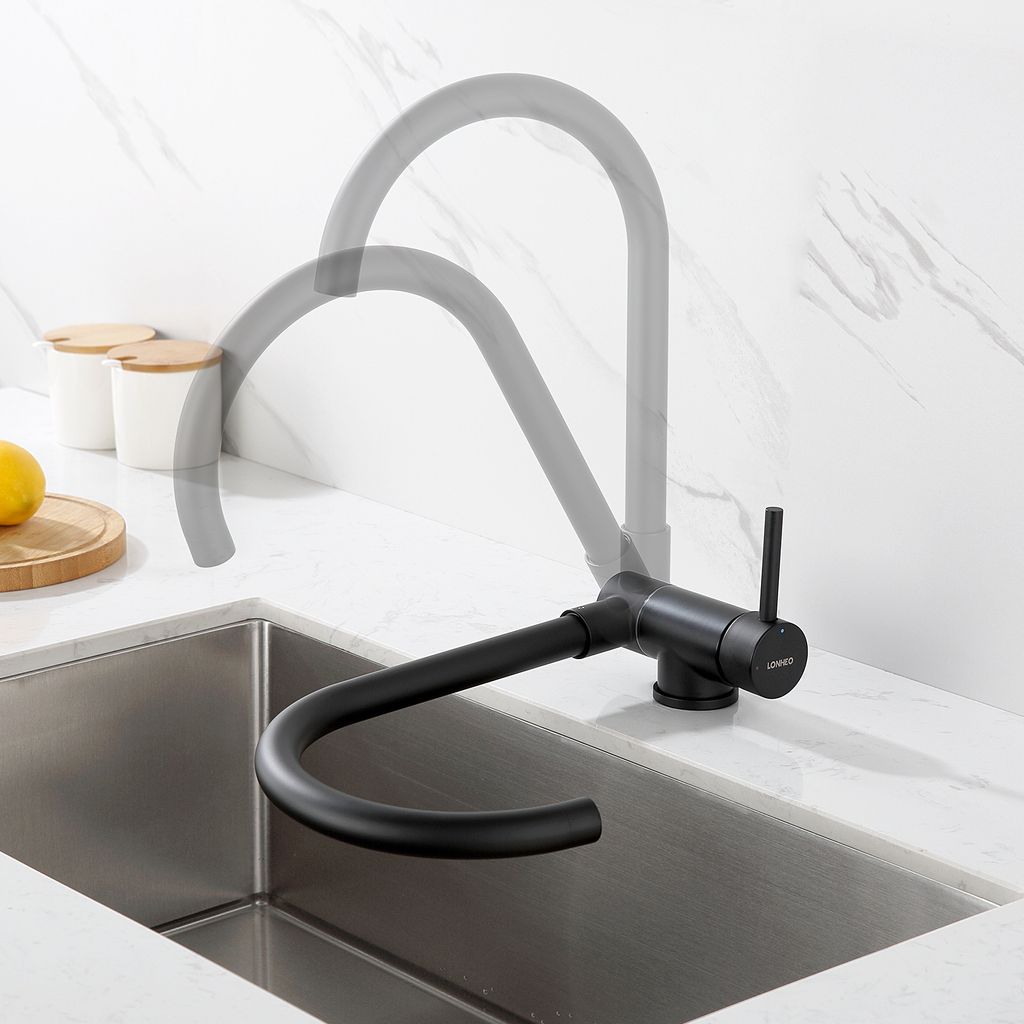Wasserhahn Küche Klappbar Hochdruck, Vorfenster Küchenarmatur Umklappbar Edelstahl Einhebel Spültischarmaturen