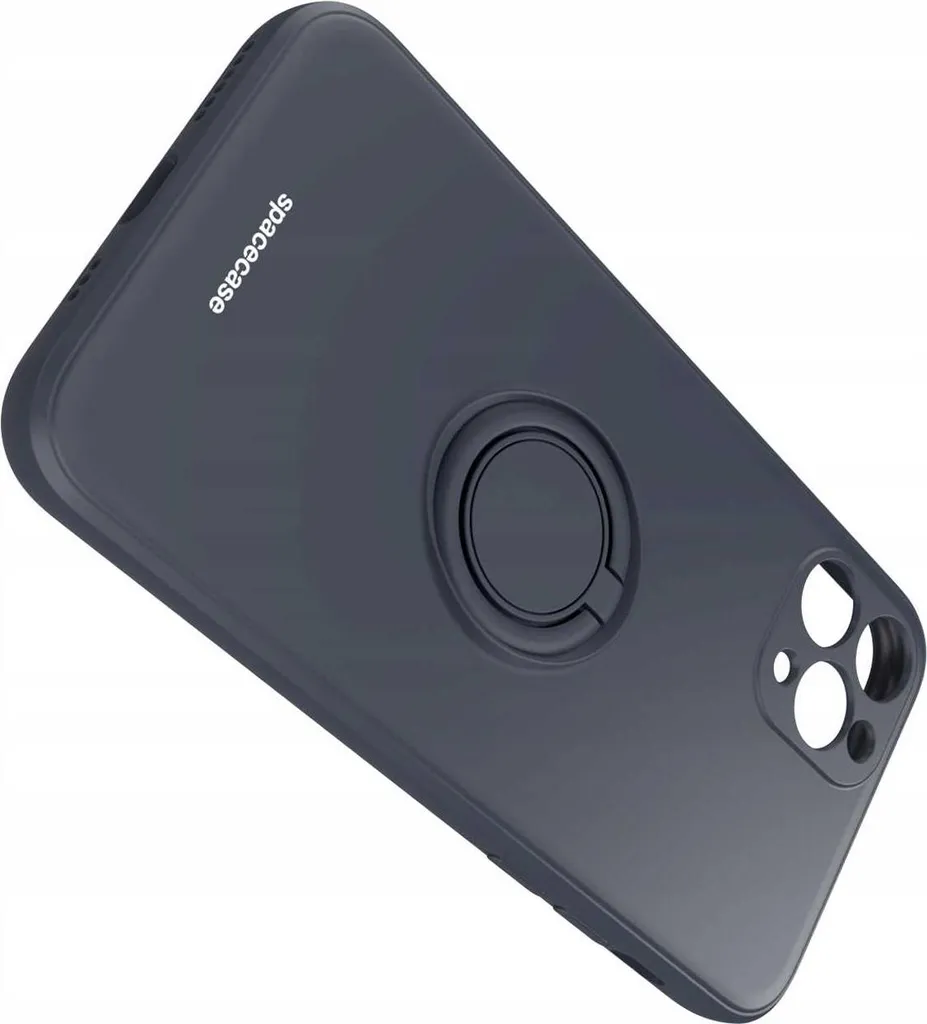 Custodia SPACECASE per iPhone 11 Pro Silicone Nero con Anello Supporto - 6