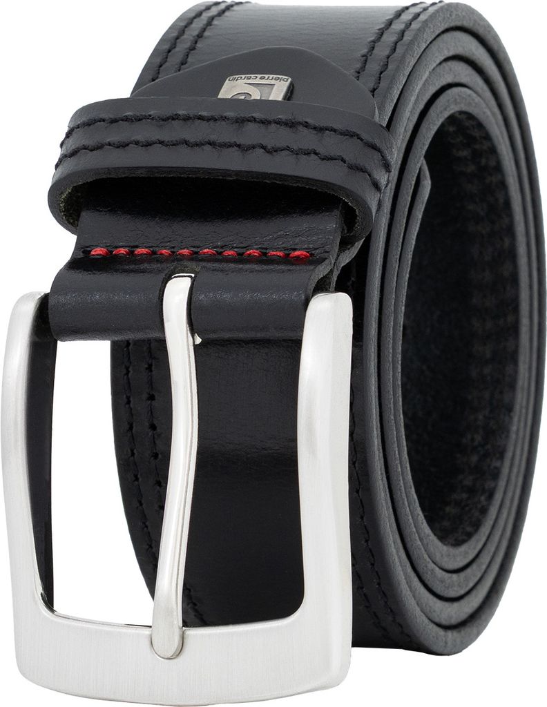 Pierre Cardin Herren Jeansgürtel Schwarz 40 mm, Size:Bundweite 105 cm Gesamtlänge 120 cm W 41.3 XL