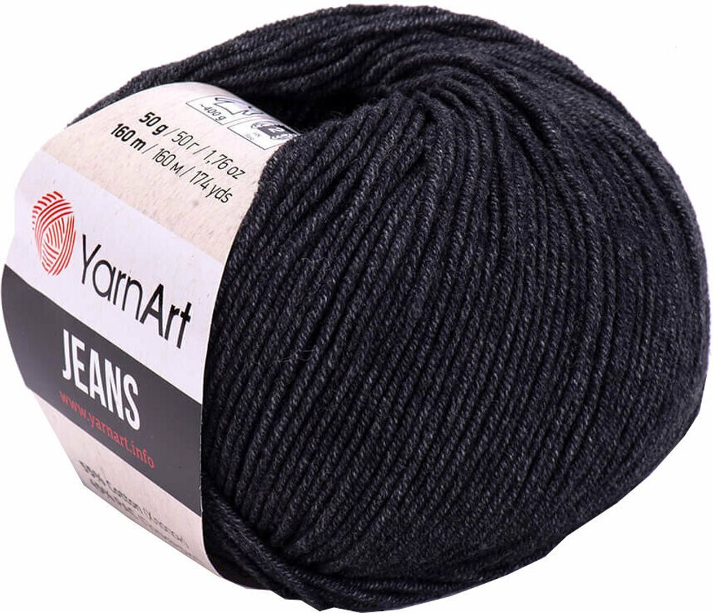 Yarn Art Jeans 28 Anthracite Przędza dziewiarska Zdjęcie produktu 