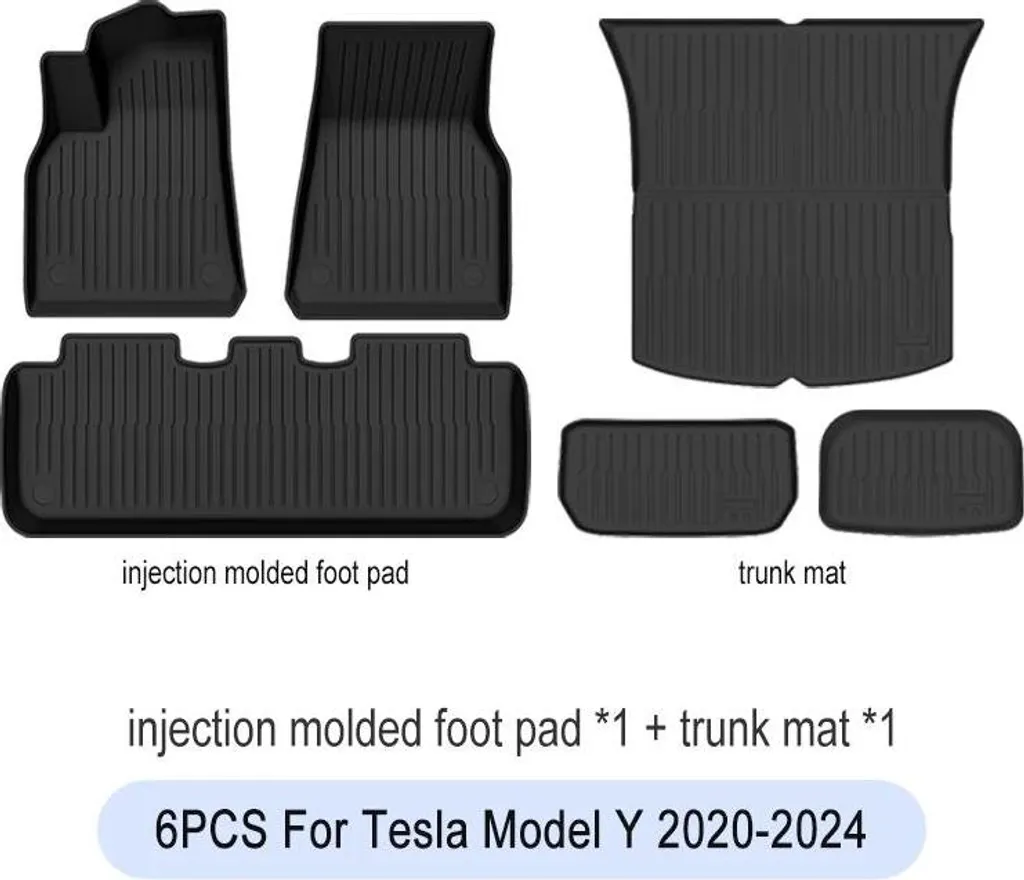 Tapis de voiture TPE imperméables 6 pièces pour Mazda 3 (2020-2024)