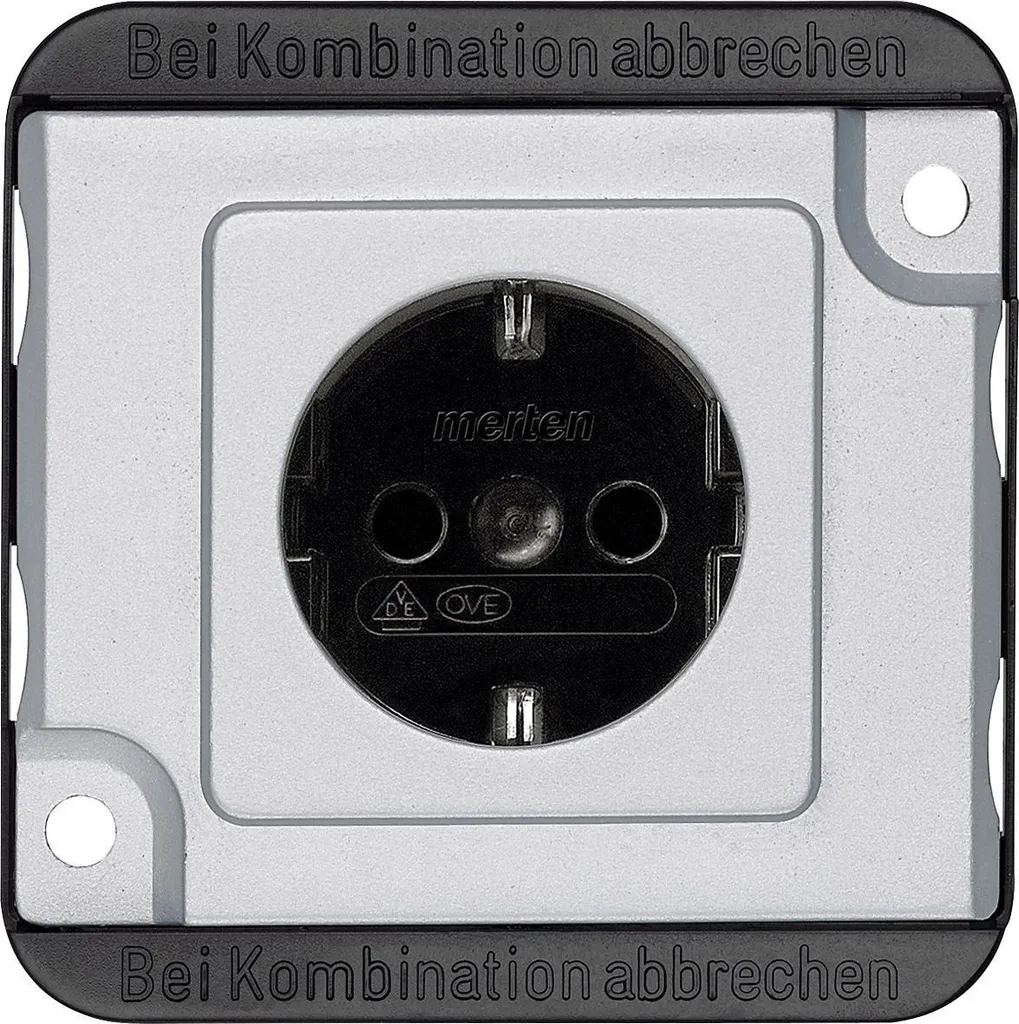 Merten MEG2300-7060 Prise de Courant Argent CEE 7/3 avec Terre 16A 250V