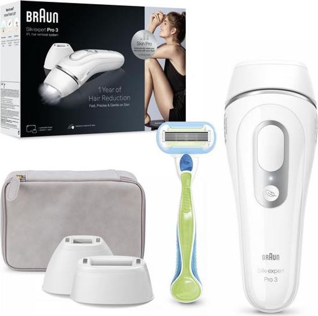 Braun Silk-expert Pro 3 PL3132, Biały, Intensywne światło Zdjęcie produktu 