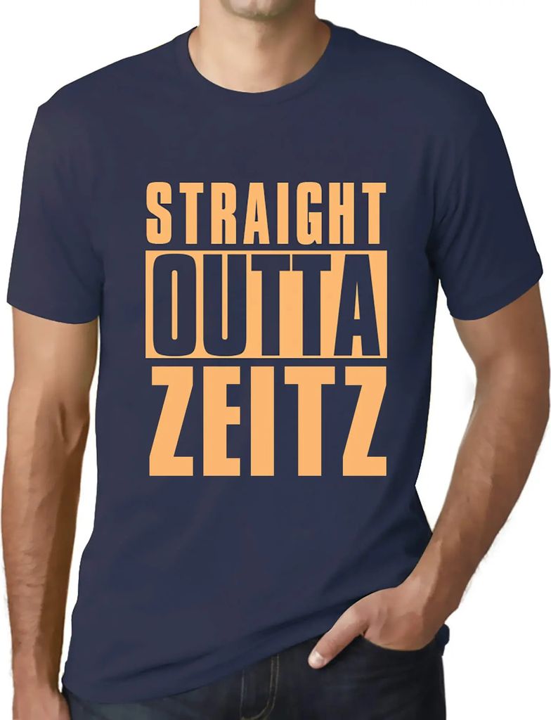 Herren Grafik T-Shirt Direkt aus der Zeitz – Straight Outta Zeitz – Öko-Verantwortlich Vintage Jahrgang Kurzarm Lustige Druck Geburtstag Gesch...