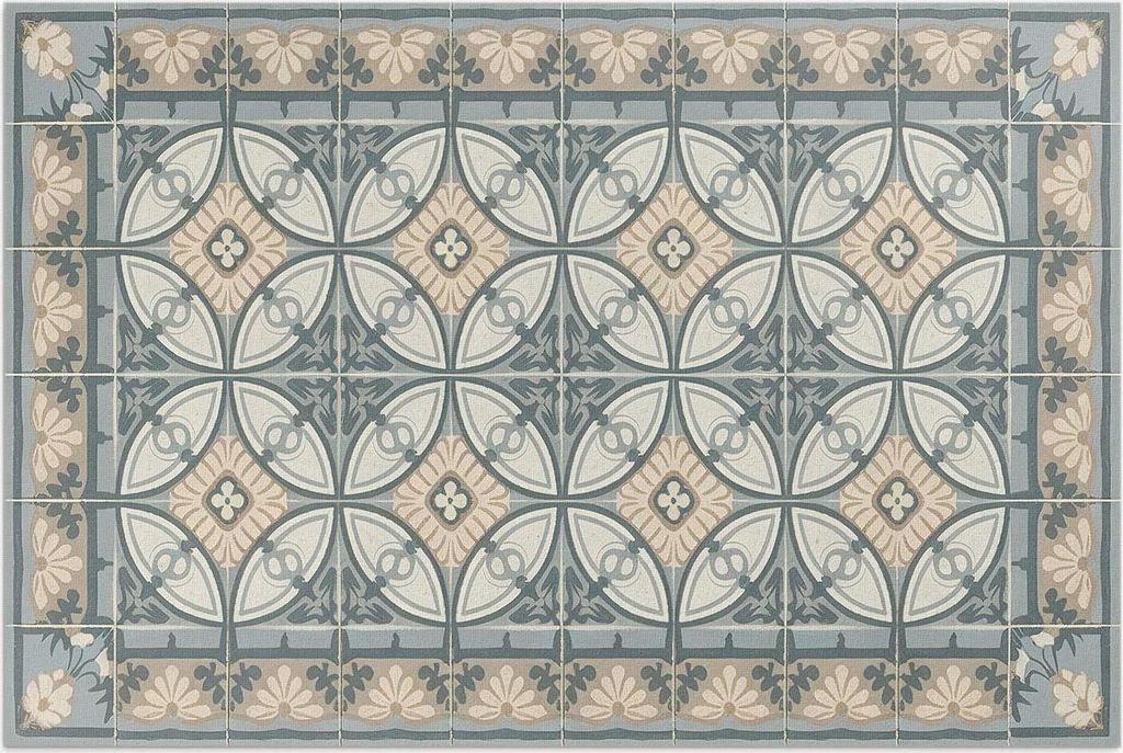 Dekorative Fliesen, elegantes altes Vintage-Mosaik – Vinylteppich – 120x180 cm – Outdoor Teppich – Terrasse – Wetterfest – Modern