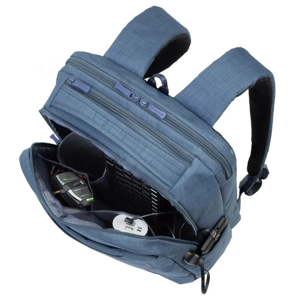 Sac à dos ordinateur 17.3 antichoc Rivacase 8365 bleu imperméable - 13