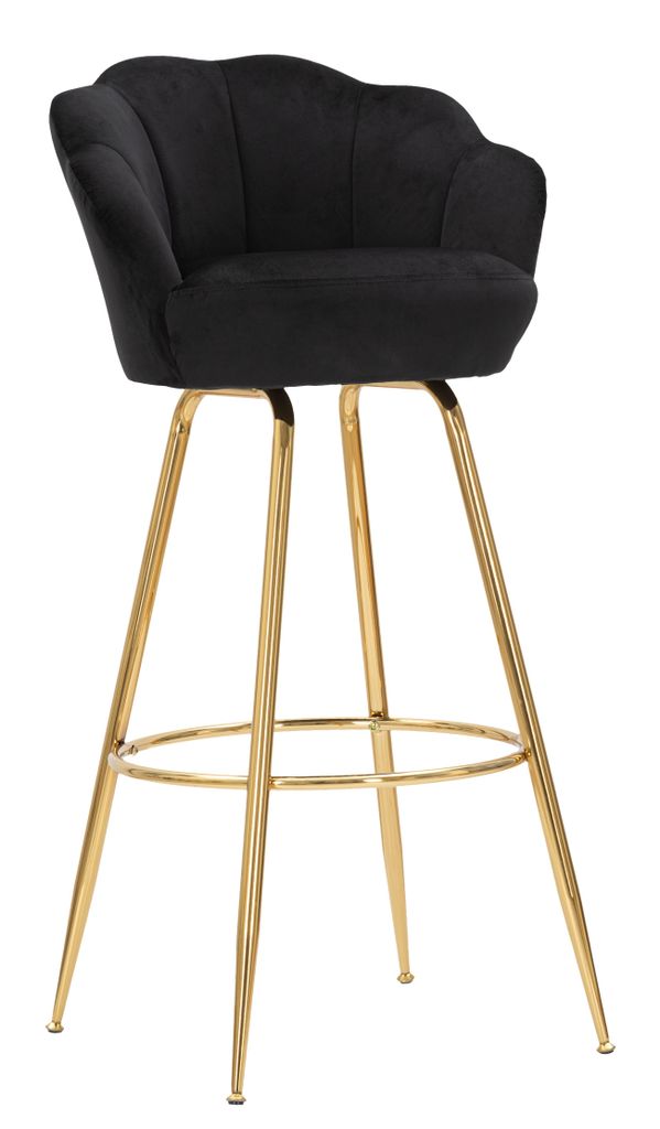 Sgabello Bar Vienna Nero Cm 55X53X110 Immagine del prodotto 