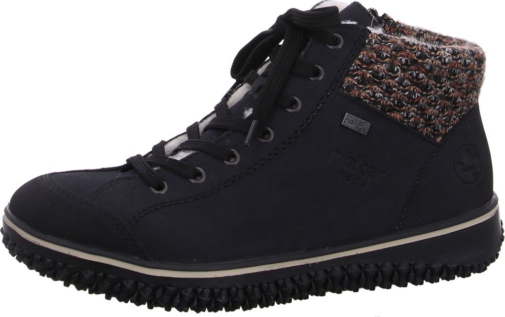 Rieker Damen Stiefelette Schnürboot Warmfutter flach Produktbild 
