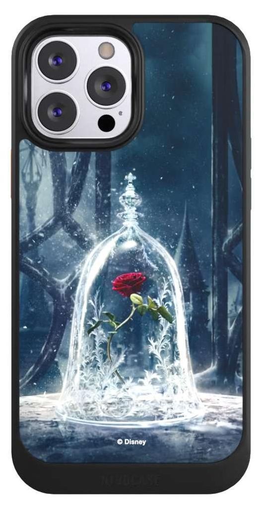 NIVOCASE Hülle für Apple iPhone 13 Pro Max Handyhülle NIVOcore Case Schwarz Die Schöne und das Biest Disney Princess Rose