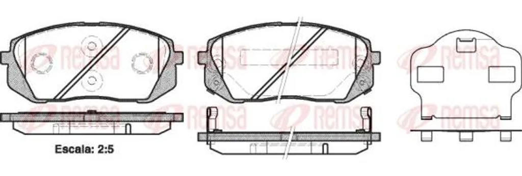 Plaquettes de Frein OE 581012SA70 REMSA 1302.02 Haute Résistance Thermique