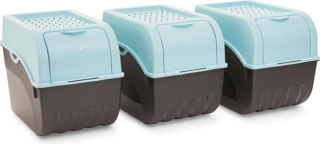 Novaliv 3x Groß 9l türkis light Kartoffel Kartoffelbox Kartoffelkiste Kartoffellager Kartoffelkopf Kartoffelsack