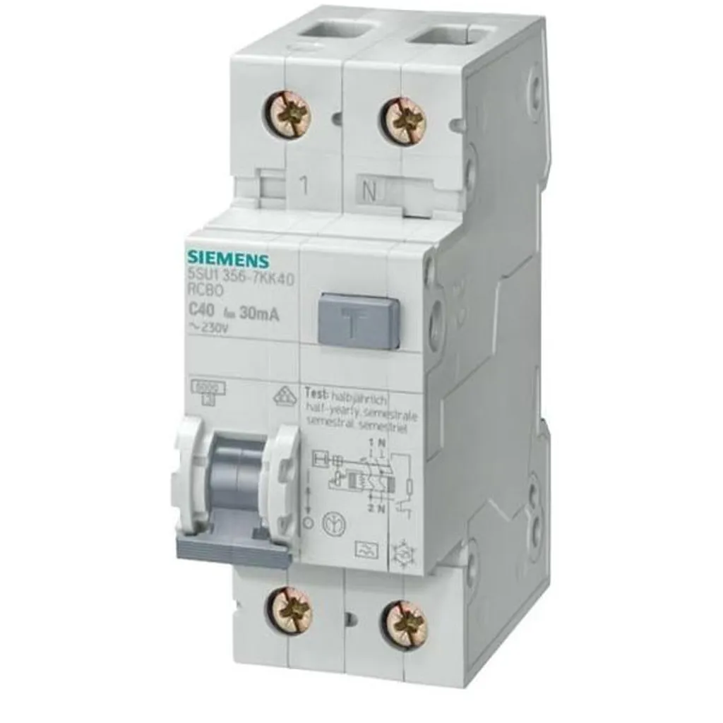 Disjoncteur Différentiel Siemens 5SU1356-6KK20 RCBO B20A 30mA 1P+N