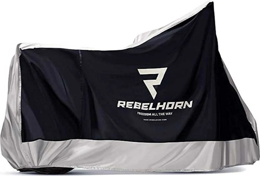 Housse Moto XL Rebelhorn Noir - Idéale pour Stationnement Extérieur