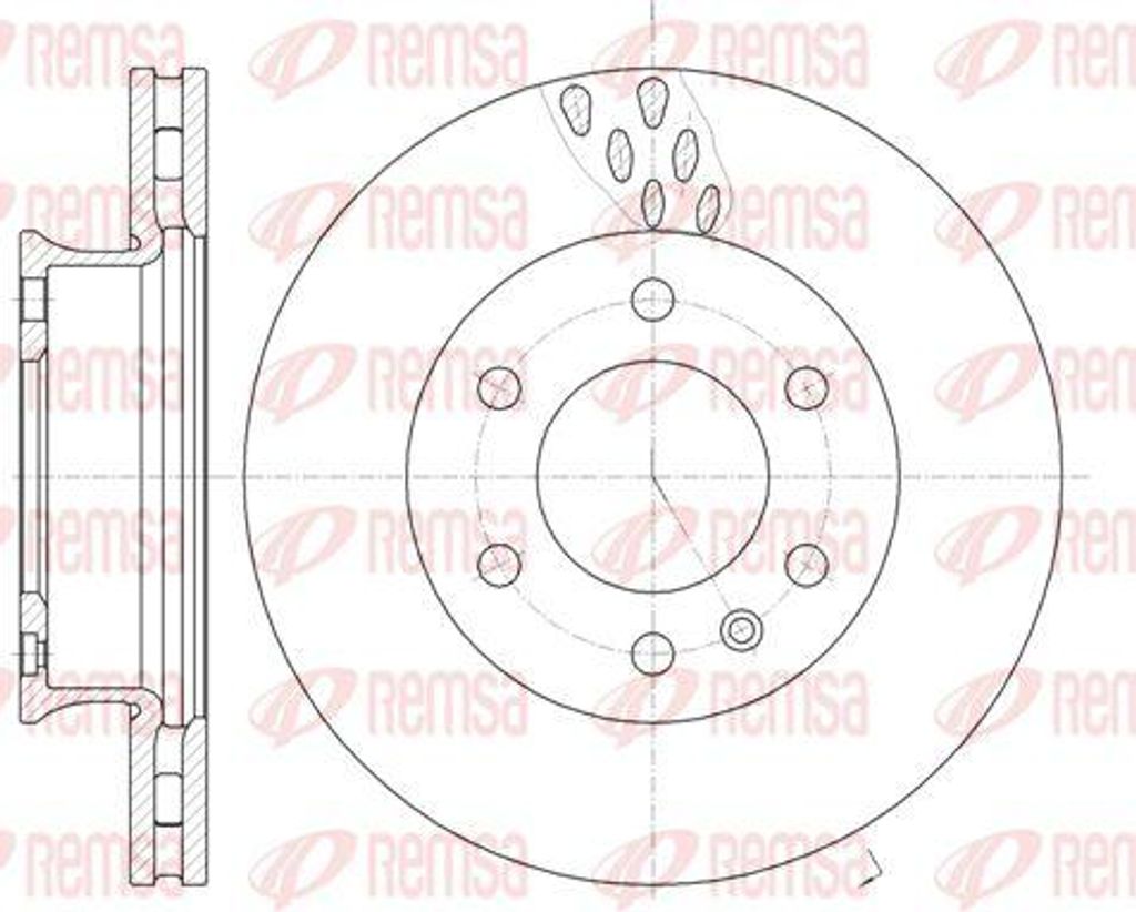 REMSA 61034.10 Bremsscheibe OE 9064210012 kompatibel mit Sprinter, Crafter