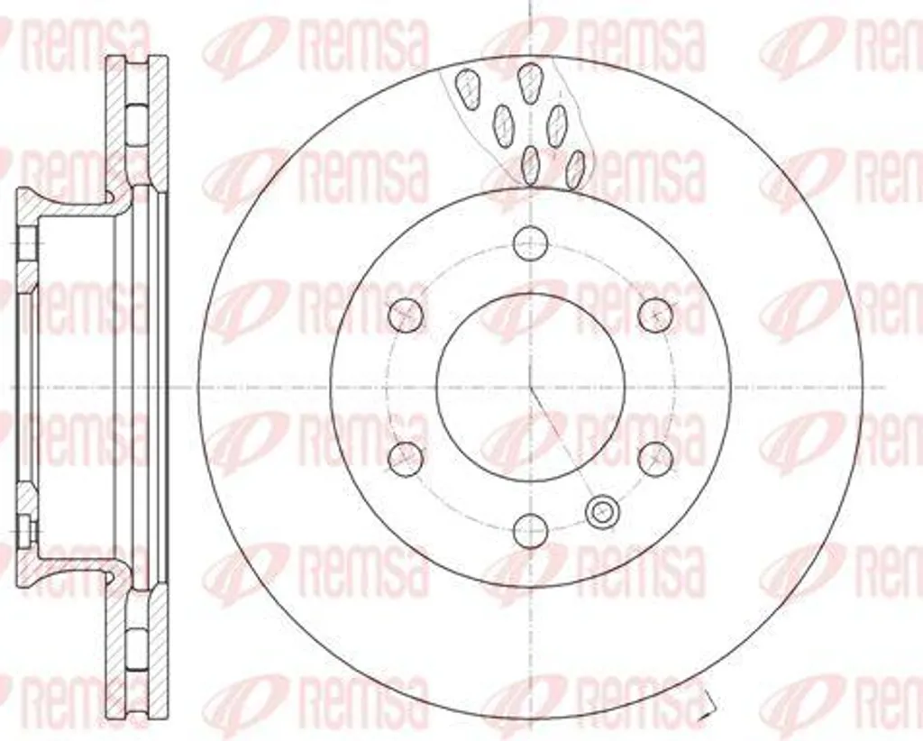 Disque de frein REMSA 61034.10 pour Sprinter et Crafter OE 9064210012