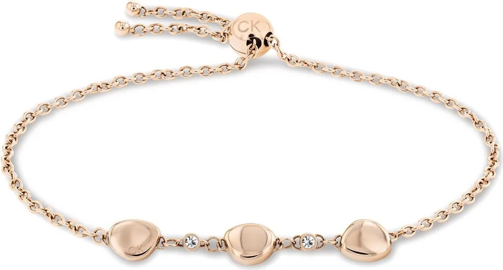 Gourmette femme Calvin Klein or rose : un bijou rigide en acier brillant