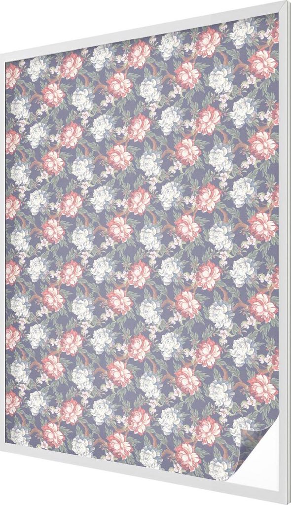 Buntglas Fensterfolie – 146x100 cm – Stained-Glass Design – blickdichte dekorative Sichtschutzfolie – selbstklebend, UV-Schutz – Florale ...