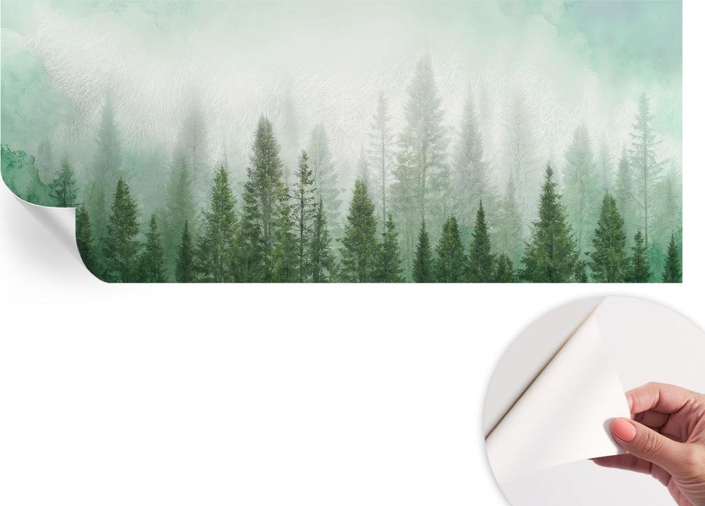 Selbstklebende Wandtapete - Dekorative Tapete für Wohnzimmer - Klebefolie für Wandbilder - Tapetenfolie für Wanddekoration - 208x146 cm - Wolf i...