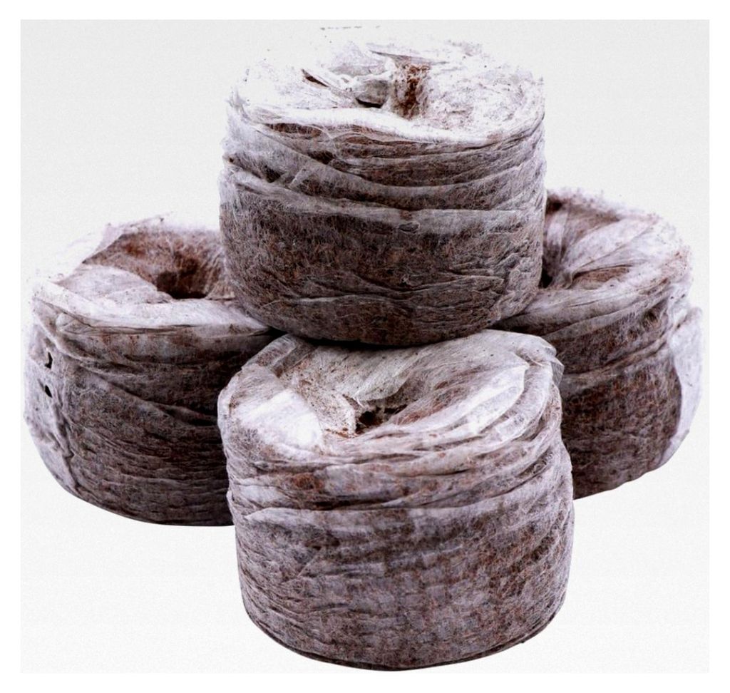 12 Kokosquelltöpfe mit Netz Ø 50 mm im Karton