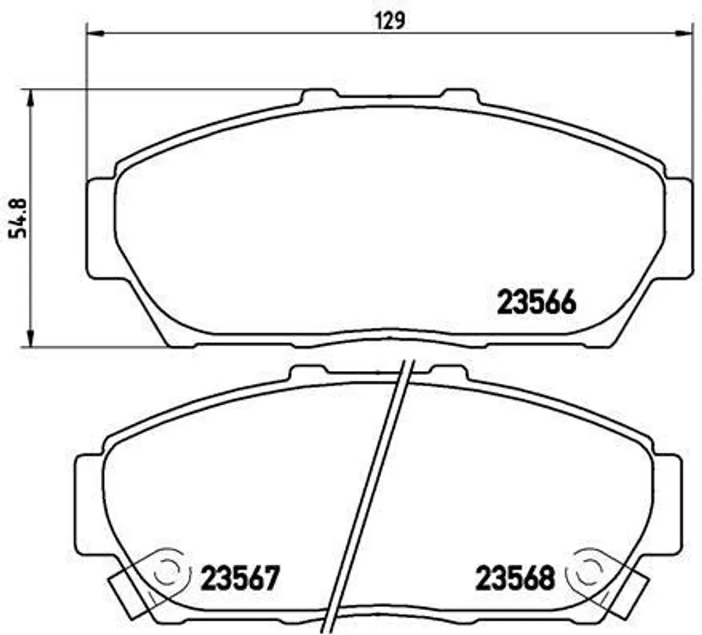Brembo P 28 048 Plaquettes de Frein OE 45022ST7405 pour Integra DC2 DC4
