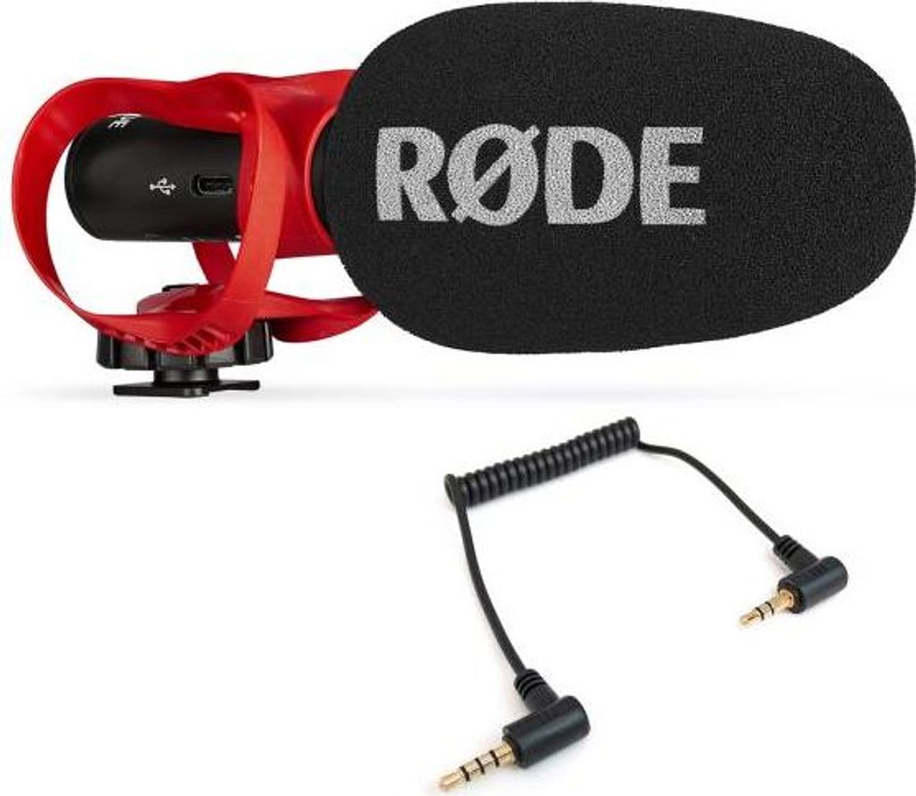 Rode Mikrofon Videomic Go II Helix Richtmikrofon mit ADP07 TRRS-Adapter