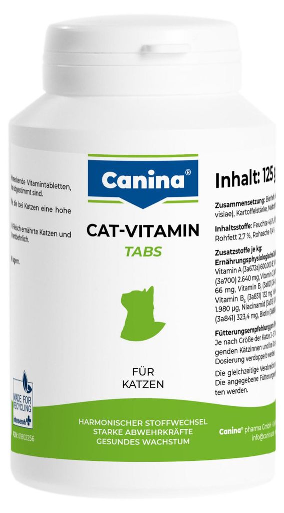 Vitamin Tabs Katzen 250 Stück 125 mg Canina Pharma Produktbild 