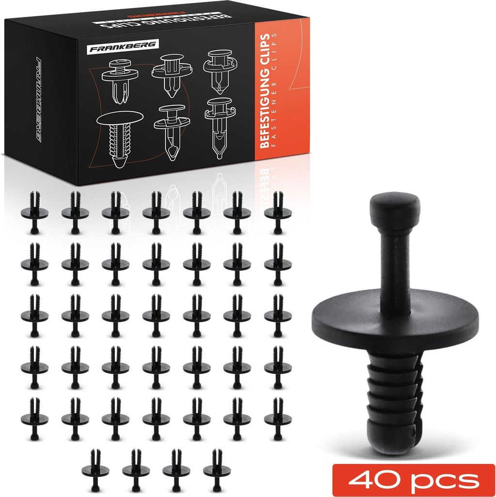 Frankberg 40x Befestigungsclips Verkleidung für BMW 3er E30 316-325 M3 5er E28 518-535 M5