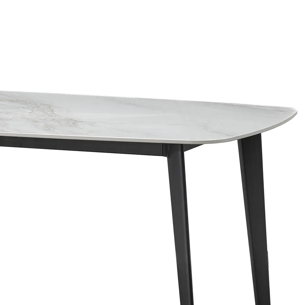 Table céramique marbre blanc 160x90 cm : solide, durable et design - 3