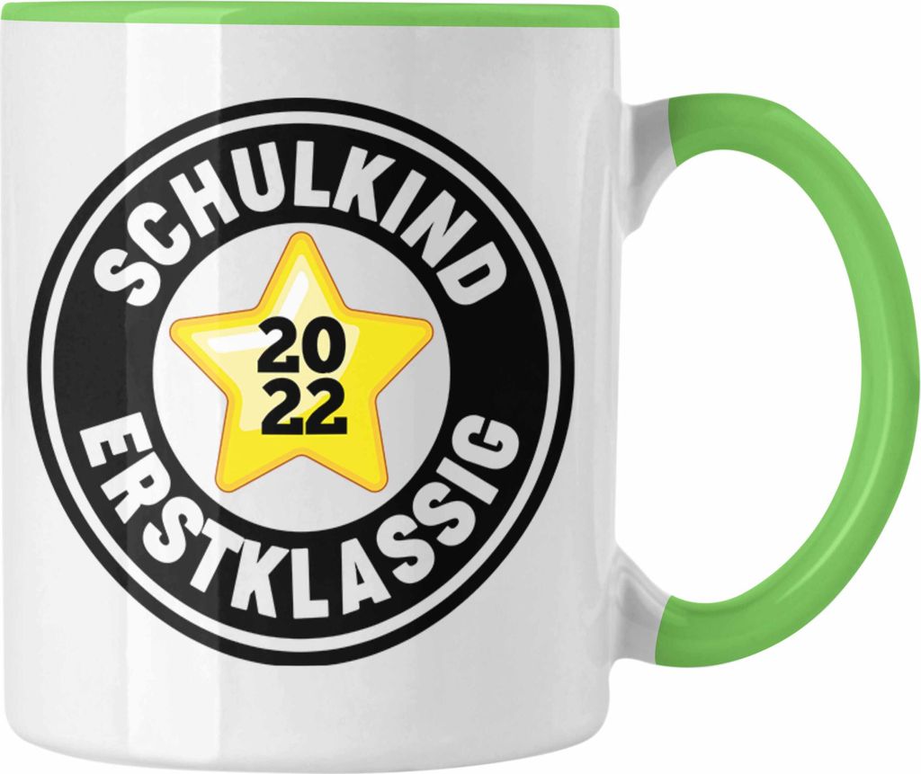 Trendation - Schulkind Erstklassig Einschulung Junge Mädchen Geschenk Schultüte Füllung Tasse Schulstart 1. Schultag Schuleinführung Schulanfan...