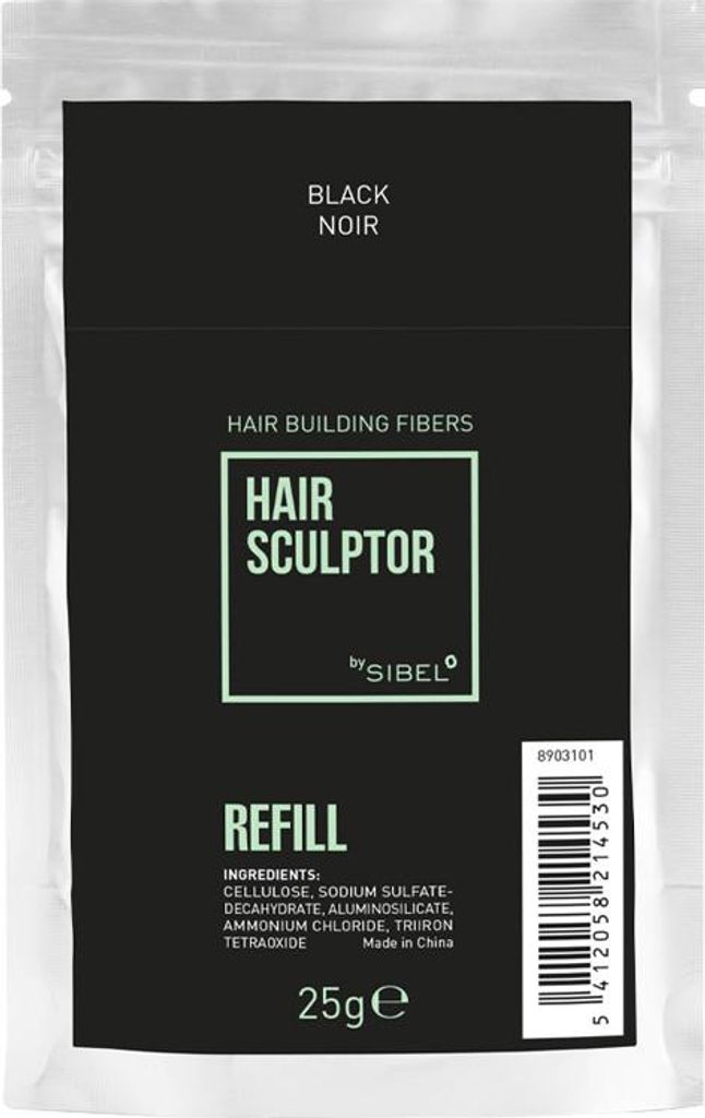 Sibel Hair Sculptor Hair Building Fibers Black Refill 25gr