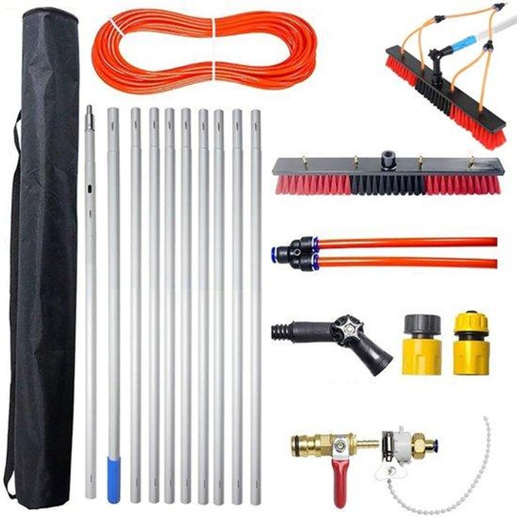 Teleskopstang mit flexibler Borstelkop, 55 cm lang, inklusive 20 m Antivriesslang